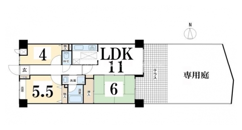 ライオンズＭ修学院 間取り図