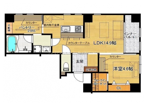 ROOM-SOAR御所西 間取り図