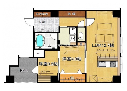 ROOM-SOAR御所西 間取り図