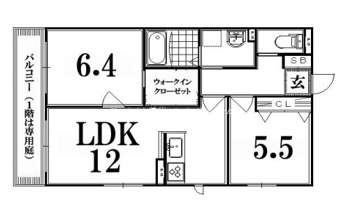 パークサイドＹＵＫＩ 間取り図