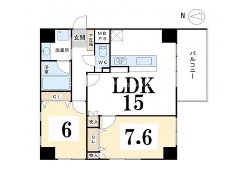 ライオンズ西洞院五条 間取り図