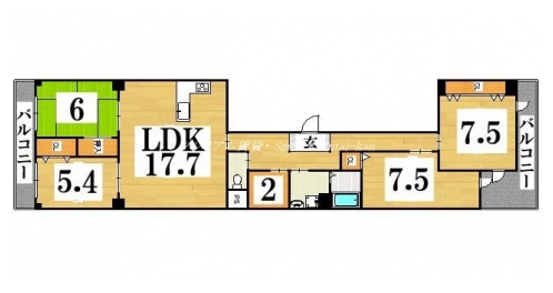 カバーロ京都御池 間取り図