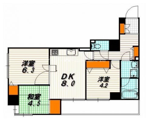 サンフォニア五条大宮 間取り図