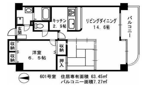 アンビエント北山通紫竹 間取り図