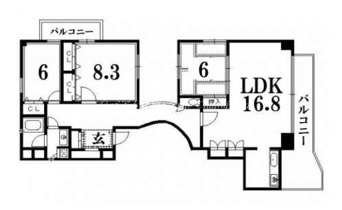 ラシュール北山 間取り図