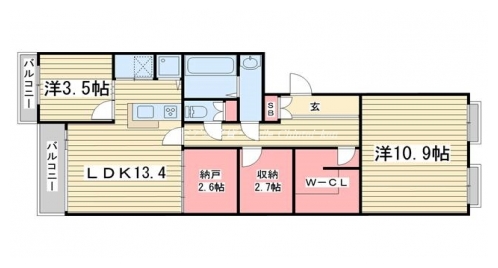 ネオハイツ東山 間取り図