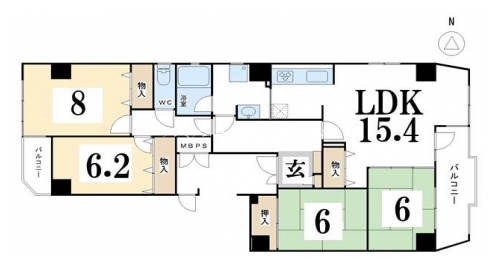 グランドムール聚楽 間取り図
