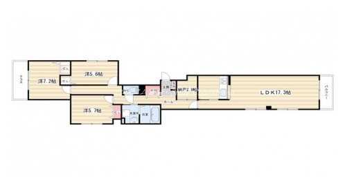 ＣＯＣＯ東山三条 間取り図