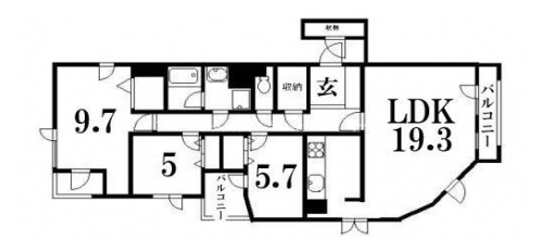 銀閣寺パークマンション 間取り図