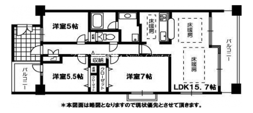 グランシティオ北山通り 間取り図
