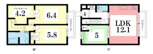 グリーンヒル北白川West 間取り図