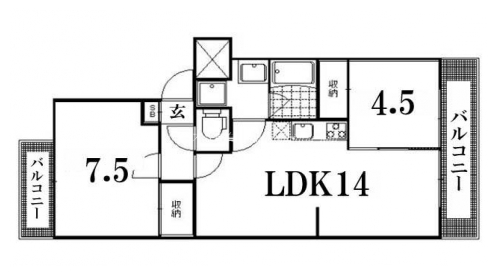 山端マンション 間取り図