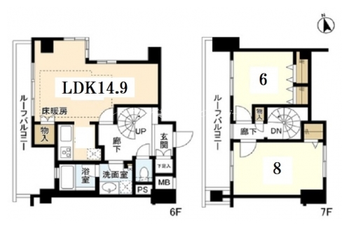 カノン室町四条 間取り図