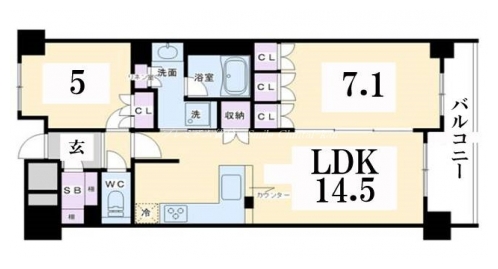 ライオンズ四条烏丸セントマークス 間取り図