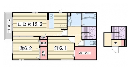 ジェンティール西陣 間取り図
