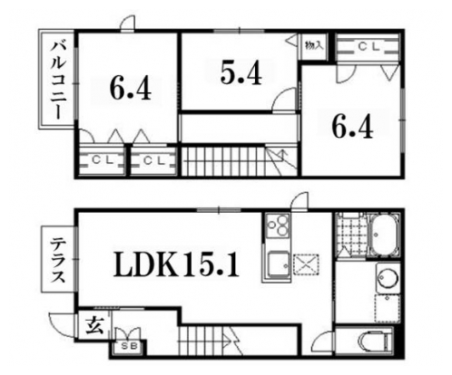メゾンドボヌール 間取り図
