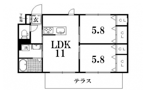 グリナージュ岩倉 間取り図