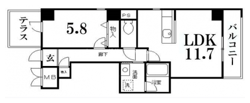 御所南レジデンシャル 間取り図