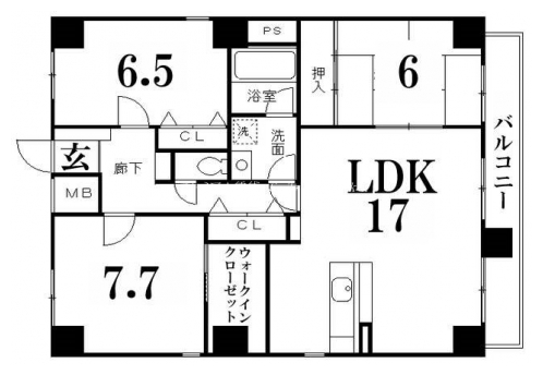 御所南レジデンシャル 間取り図
