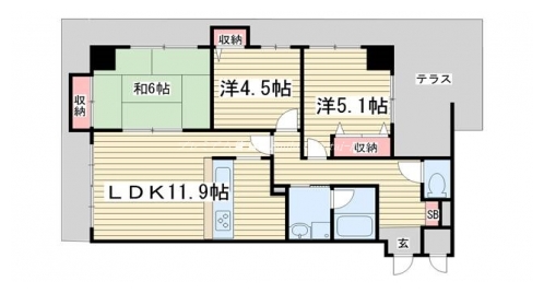 デリード今出川通 間取り図