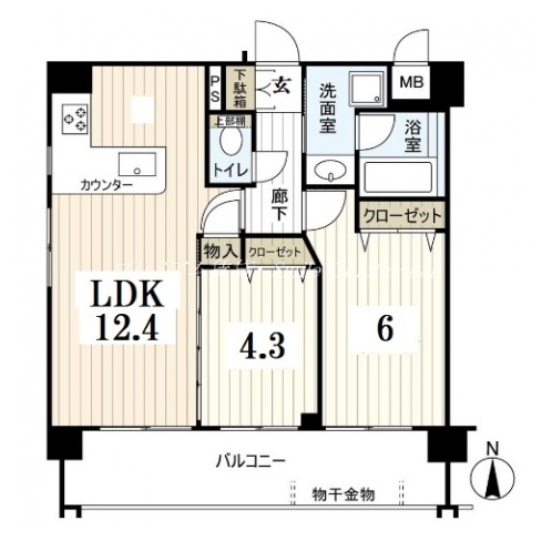 プレサンス京都三条大橋東山苑 間取り図