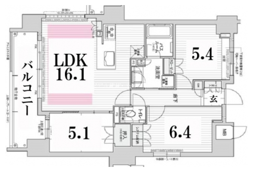 リソシエ四条クロスコート 間取り図