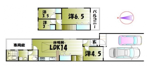 北区紫竹リノベーションホーム東 間取り図