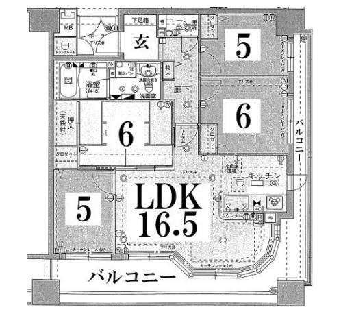 パデシオン京都駅北 間取り図