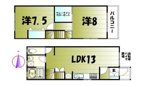 CABANA KITAYAMA 間取り図