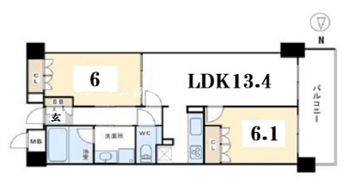 イーグルコート三条京阪 間取り図