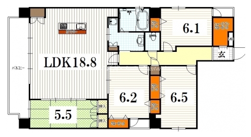 シルトクレーテ三条 間取り図