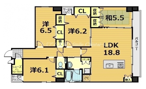 シルトクレーテ三条 間取り図
