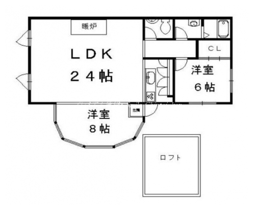 北区大宮釈迦谷貸家 間取り図