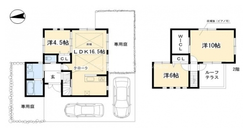 岩倉南池田町貸家３ 間取り図