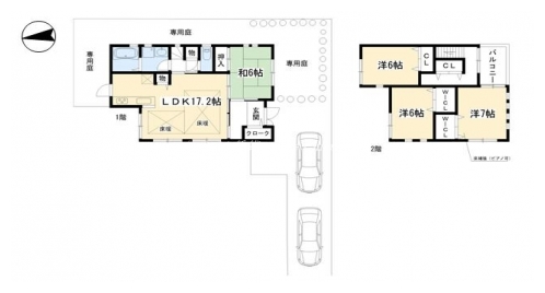 岩倉南池田町貸家４ 間取り図