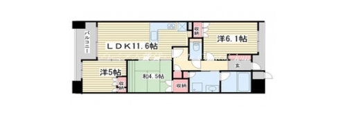 グランレジェイド京都河原町 間取り図