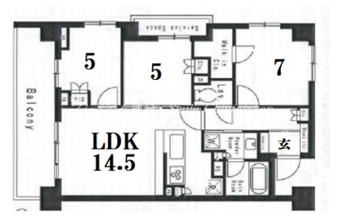 パークホームズ堺町御門 間取り図