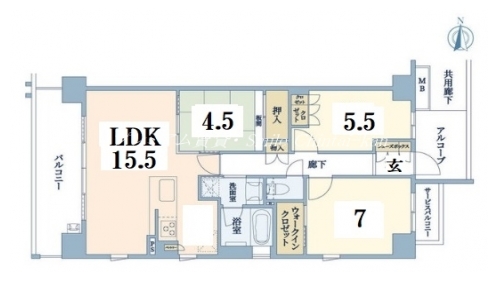 クレヴィア京都四条後院通 間取り図