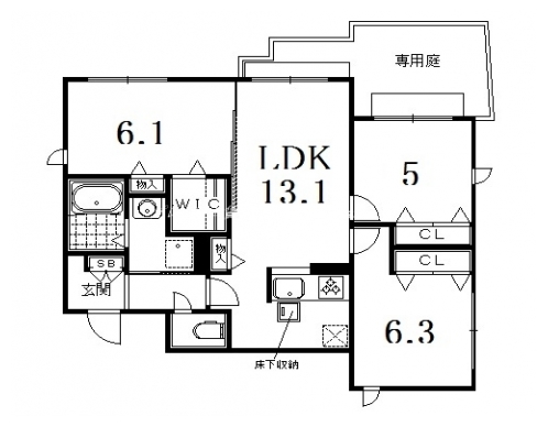 Grand Vert 岡崎 間取り図