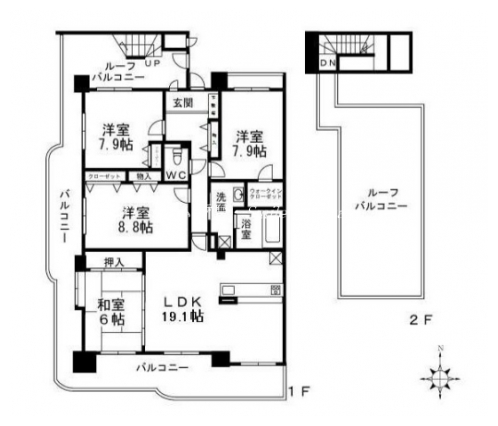 ファミールガーデン二条駅前 間取り図