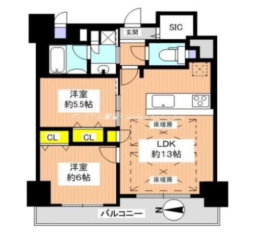 プレサンスロジェ四条大宮駅前 間取り図
