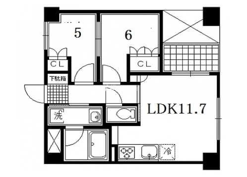 ライオンズ京都四条烏丸レジデンス 間取り図