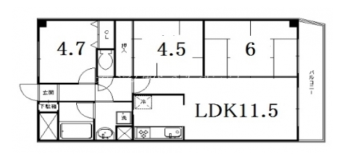 藤和シティーホームズ衣笠 間取り図
