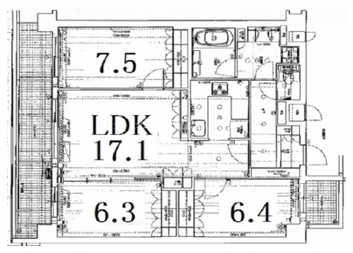 リーガル京都御所西２ 間取り図