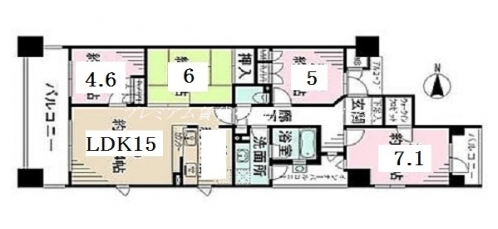 藤和三条室町ホームズ 間取り図