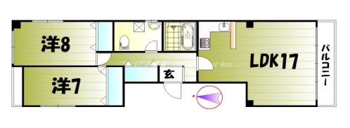 Ｌｅ ｃｉｅｌ　御所南 間取り図