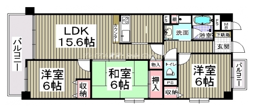 コスモ吉田近衛通 間取り図
