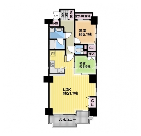 メロディーハイム三条堺町 間取り図