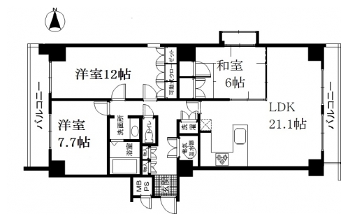 ロイヤルプラザ御池 間取り図
