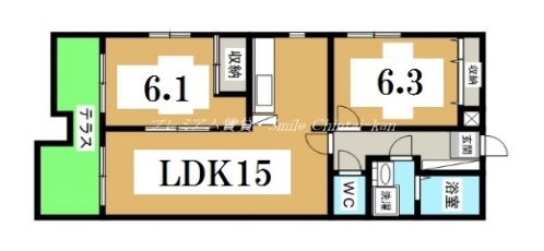 サクシード宝ヶ池 間取り図